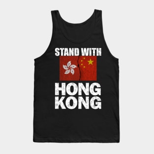 Free Hong Kong Flag Pro Democracy Tops Stand With Hong Kong T-Shirt Tank Top